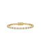 Crystal Oval Tennis Bracelet - Gold